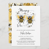 かわいいママへビー赤ちゃんシャワー招待状 招待状 (正面/裏面)