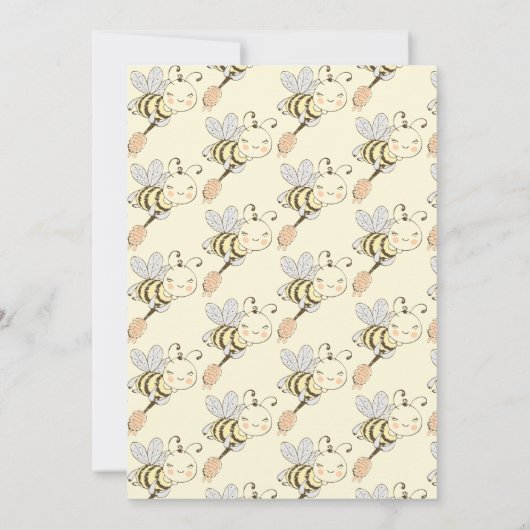 かわいいママへビー赤ちゃんシャワー招待状 招待状 (裏面)