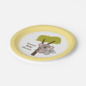 かわいいママコアラベアベビーシャワーパーティー ペーパープレート (アングル)