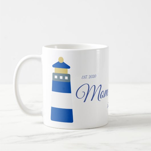 かわいいママハートハミングバードセージ緑のコーヒーマグ コーヒーマグカップ (左)