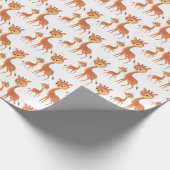 かわいいママベビーキリンのタイルパーティー ラッピングペーパー (角)