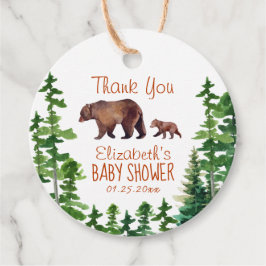 かわいいママベビーベアーサンキュー フェイバータグ