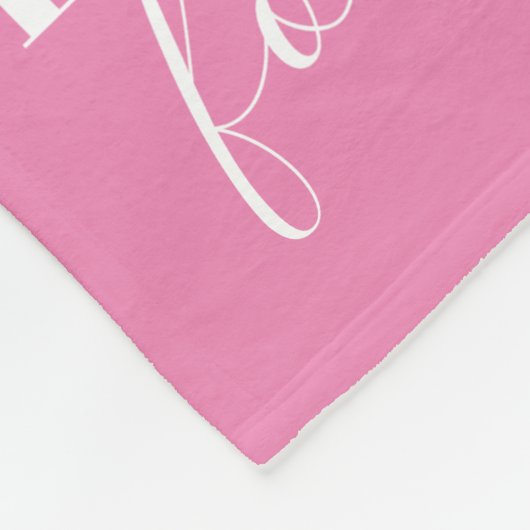 かわいいママ写真コラージピンク フリースブランケット (角)