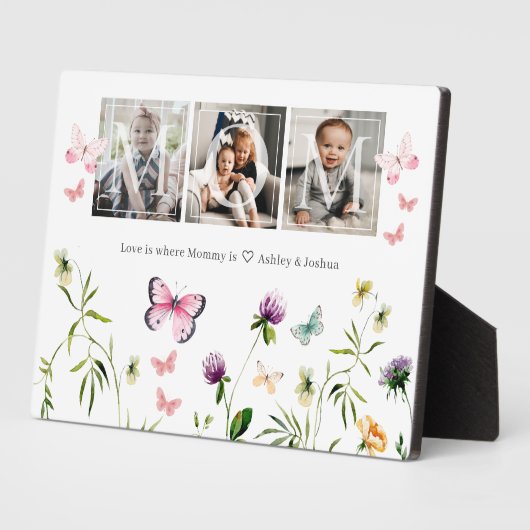 かわいいママ写真飾りプラーク フォトプラーク (側面)