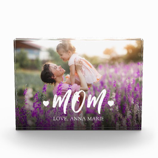 かわいいママ引用文タイポグラフィスクリプト フォトブロック (正面)