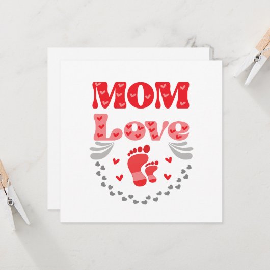 かわいいママ愛 カード (正面/裏面インサイチュ)