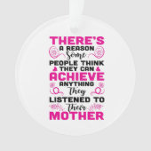 かわいいママ気持ち追加文字クリスマスオーナメント オーナメント (正面)