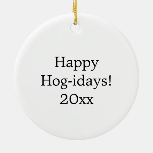 かわいいママ豚と子豚の花 セラミックオーナメント (裏面)