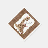 かわいいママ&ベビーキリン動物テーマベビーシャワー スタンダードカクテルナプキン (角)