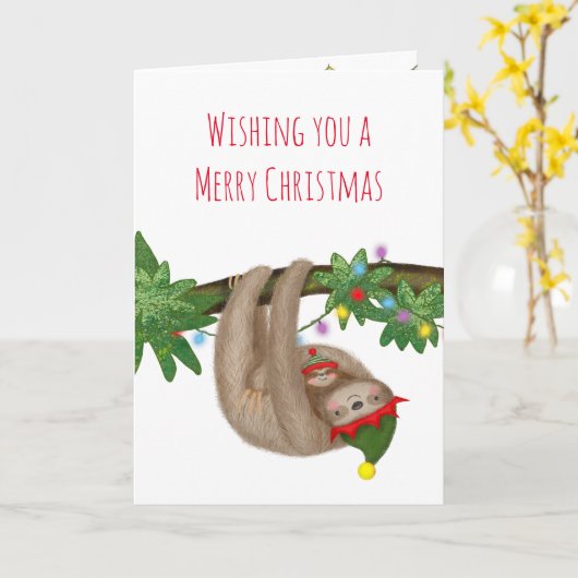 かわいいママ&ベビースロスクリスマスカード カード (黄色い花)