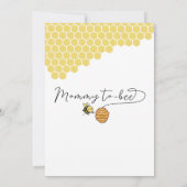 かわいいママ bee ハニコーム ベイビー シャワー 招待状 (裏面)