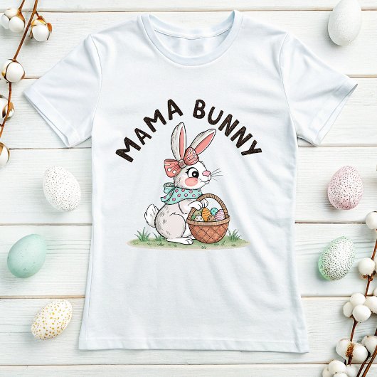 かわいいママBunnyイースター;ファミリーイースター Tシャツ