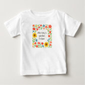 かわいいマミーのガーデンヘルパー フラワー ベビーTシャツ (正面)
