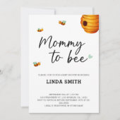 かわいいマミー・トゥ・ビー　ジェンダー・ニュートラル・ベイビー・シャワー 招待状 (正面)