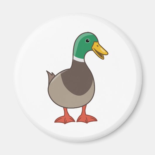 かわいいマラードアヒル マグネット (正面)