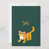 かわいいマリオネットパペットショーをテーマにした子供の誕生日 招待状 (裏面)