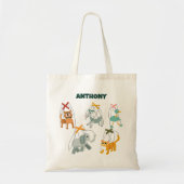 かわいいマリオネット人形の人形遣パーソナライズされたい トートバッグ (正面)