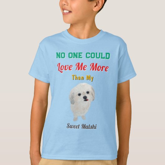 かわいいマルシーズーの愛 Tシャツ (正面)