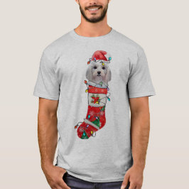 かわいいマルタ犬のクリスマス マルタ犬のXmas Tシャツ
