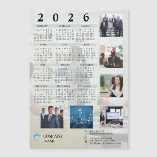 かわいいマルチフォト会社ロゴ 2026年カレンダー