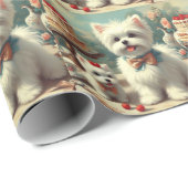 かわいいマルチーズパピー絵を描ズ ラッピングペーパー (ロールコーナー)