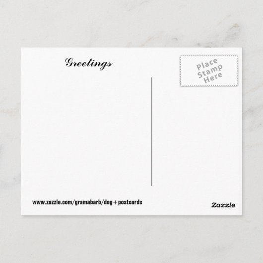 かわいいマルチーズ犬はがき ポストカード (裏面)