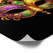 かわいいマルディグラスマスクおもしろい2025マルディグラスパーティーキッド ポスター (角)