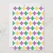 かわいいマルディ・グラ・パーティーの招待状 招待状 (裏面)