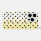 かわいいマルハナバチのシームレスパターン iPhoneケース (裏面横)