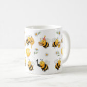 かわいいマルハナバチ コーヒーマグカップ (正面右)