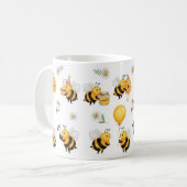 かわいいマルハナバチ コーヒーマグカップ (正面左)