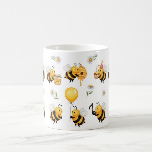 かわいいマルハナバチ コーヒーマグカップ (中央)