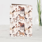 かわいいマレスとフォアールの馬の母の日 カード (裏面)