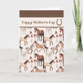 かわいいマレスとフォアールの馬の母の日 カード (正面)
