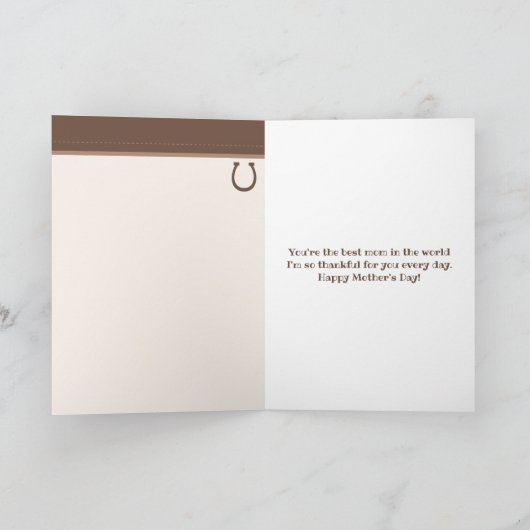 かわいいマレスとフォアールの馬の母の日 カード (内部)