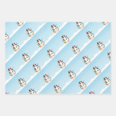 かわいいマンおもしろいガペンギンのメリークリスマス ラッピングペーパーシート (正面3)