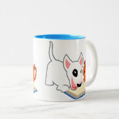 かわいいマンガいじめん子と子猫とブックマグ ツートーンマグカップ (正面右)