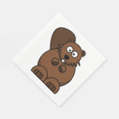 かわいいマンガおもしろいビーバーウッドランド スタンダードランチョンナプキン (角)