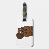 かわいいマンガおもしろいビーバーウッドランド ラゲッジタグ (裏面縦)