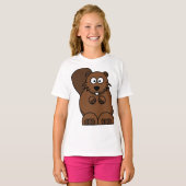 かわいいマンガおもしろいビーバーウッドランド Tシャツ (正面フル)