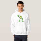 かわいいマンガにカエルを振るFroggie パーカ (正面フル)