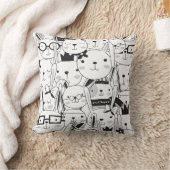 かわいいマンガのウサギたちウサギ クッション (ブランケット)