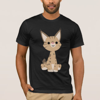 かわいいマンガのオオヤマネコTシャツ Tシャツ