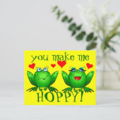 かわいいマンガのカエル作ってね ポストカード (スタンド正面)