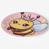 かわいいマンガのクイーンビー ペーパープレート (アングル)