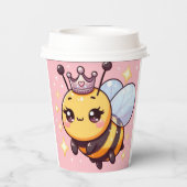 かわいいマンガのクイーンビー 紙コップ (裏面)