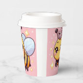 かわいいマンガのクイーンビー 紙コップ (右)