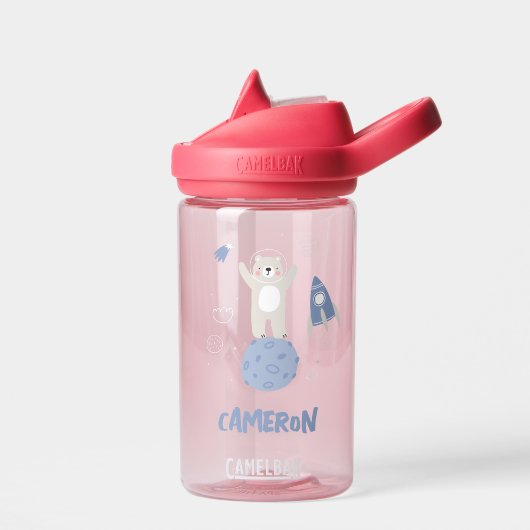 かわいいマンガのクマの宇宙 ウォーターボトル (左面)