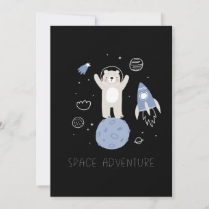 かわいいマンガのクマの宇宙 カード