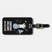 かわいいマンガのクマの宇宙 ラゲッジタグ (正面横)